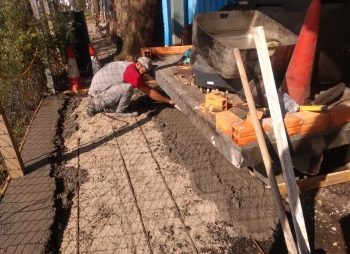  Contrapiso sendo realizado no Vale do Itajaí - SC.