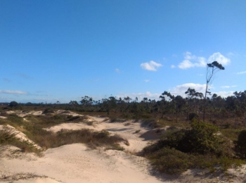  Área em que recebeu caracterização para saber se é uma Duna ou não no Litoral Extremo Sul Catarinense. 